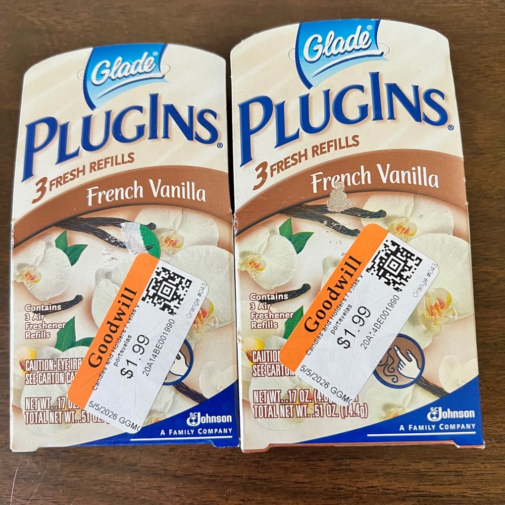 Glade PlugIns French Vanilla Scented Oil Refills 3 Count 2 Pack Total 6 Refills